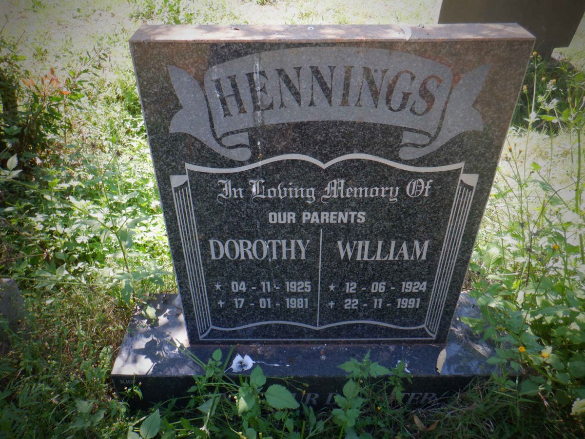 HENNINGS William 1924-1991 &amp; Dorothy 1925-1981