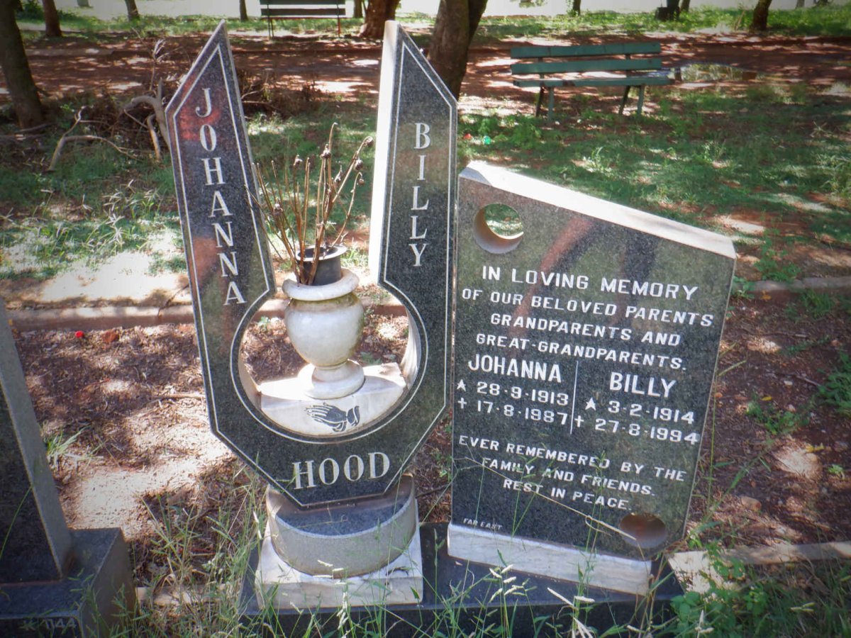 HOOD Billy 1914-1994 &amp; Johanna 1913-1987