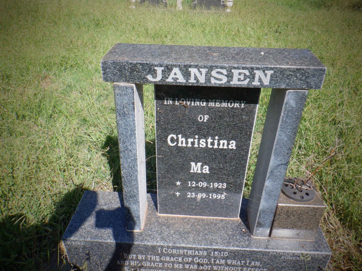 JANSEN Christina 1923-1995