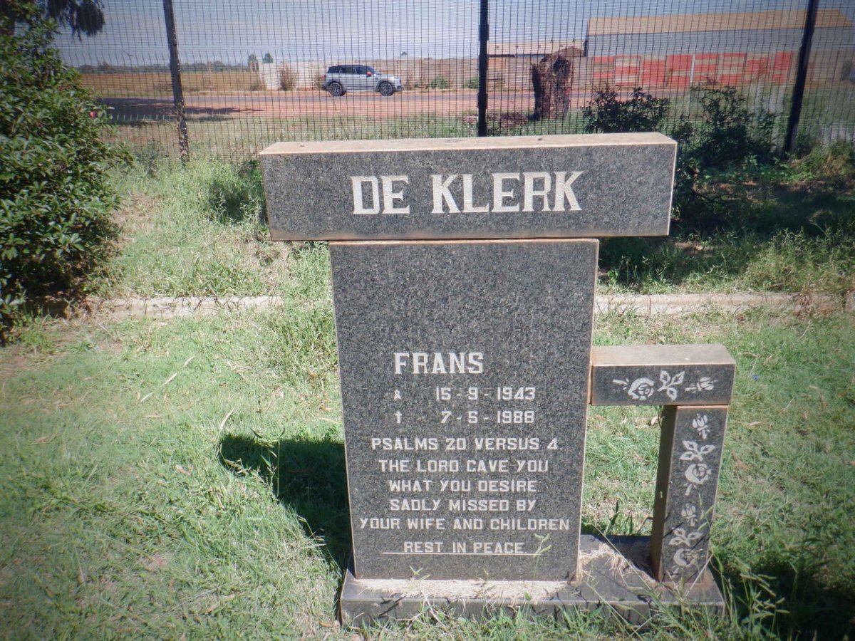 KLERK Frans, de 1943-1988