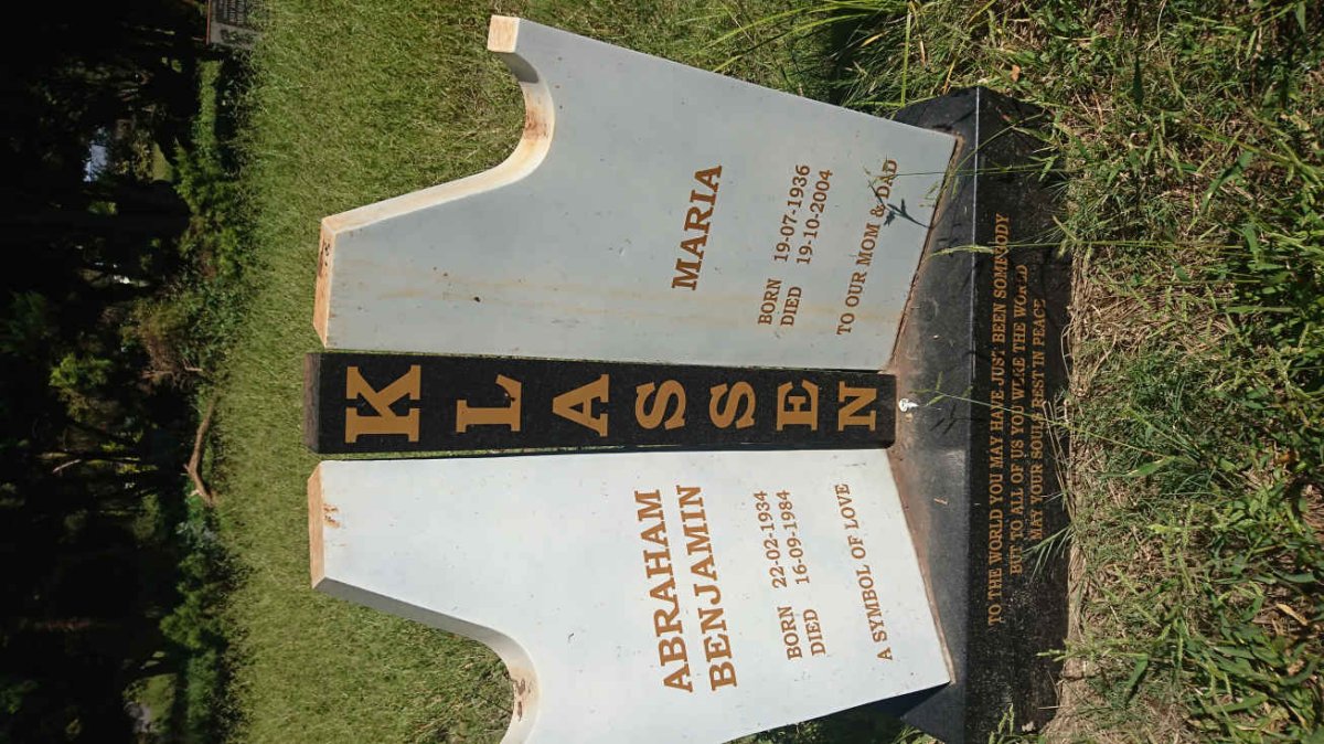 KLASSEN Abraham Benjamin 1934-1984 &amp; Maria 1936-2004