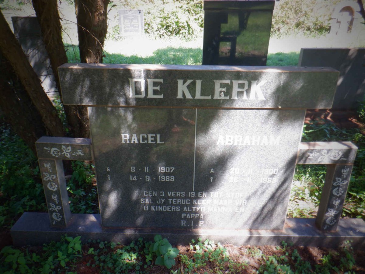 KLERK Abraham, de 1900-1983 &amp; Ragel 1907-1988