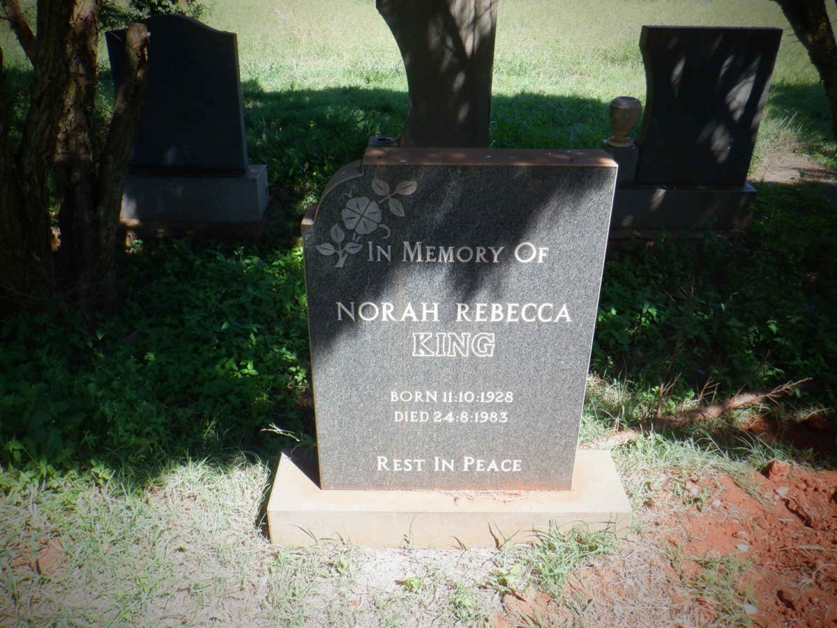 KING Norah Rebecca 1928-1983