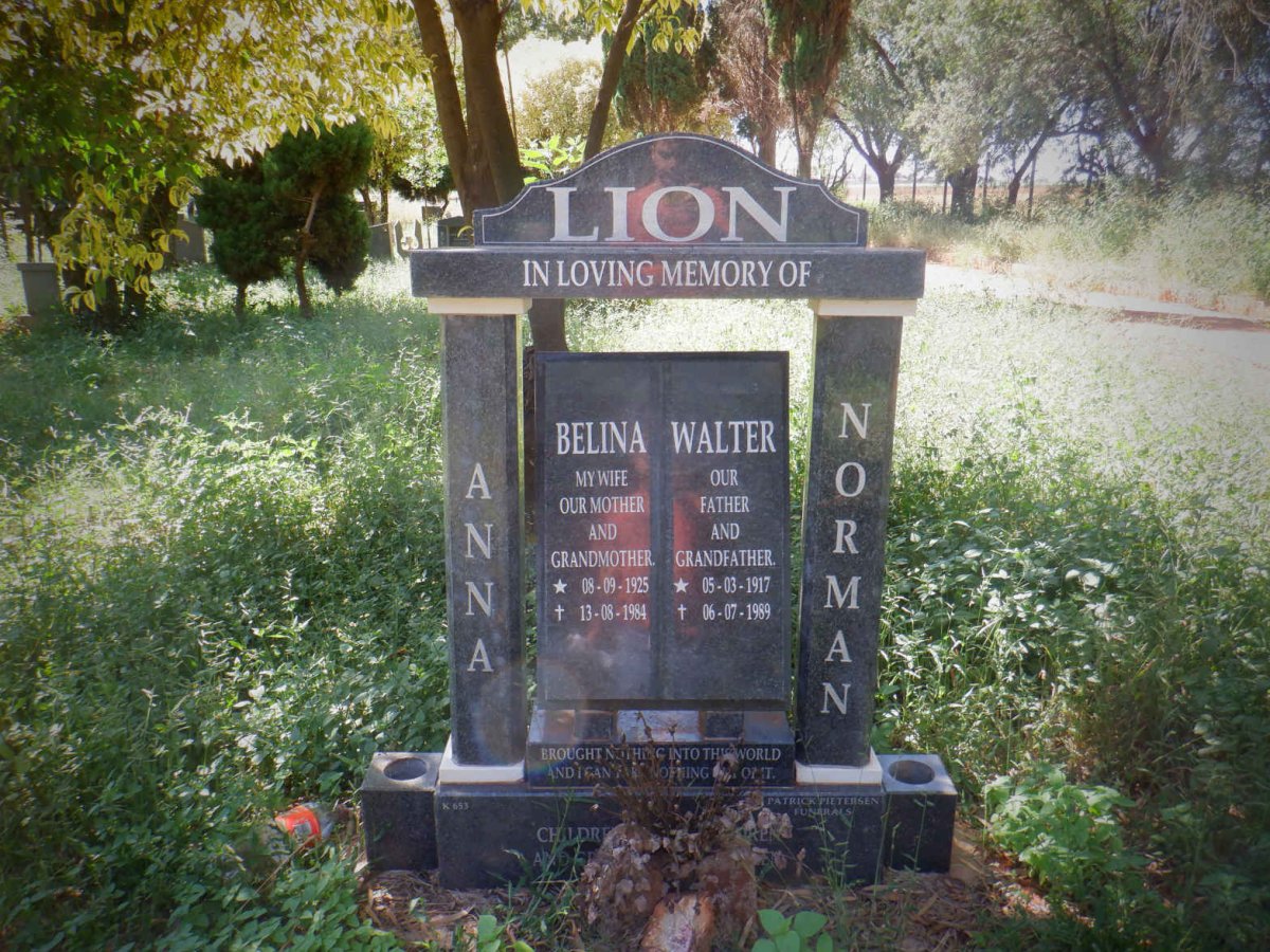 LION Walter 1917-1989 &amp; Belina 1925-1984