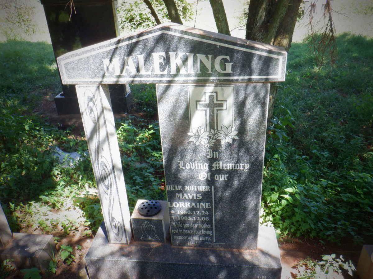 MALEKING Mavis Lorraine 1950-1983