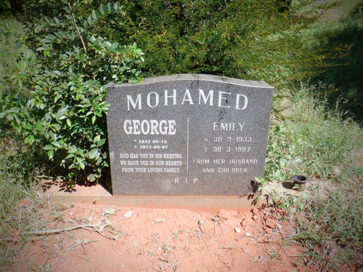MOHAMED George 1932-2015 &amp; Emily 1933-1987