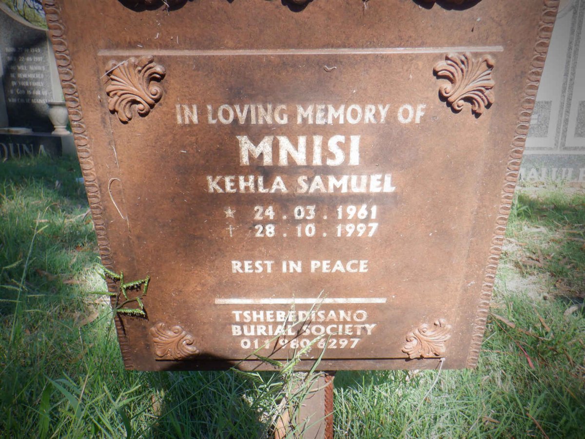MNISI Kehla Samuel 1961-1997