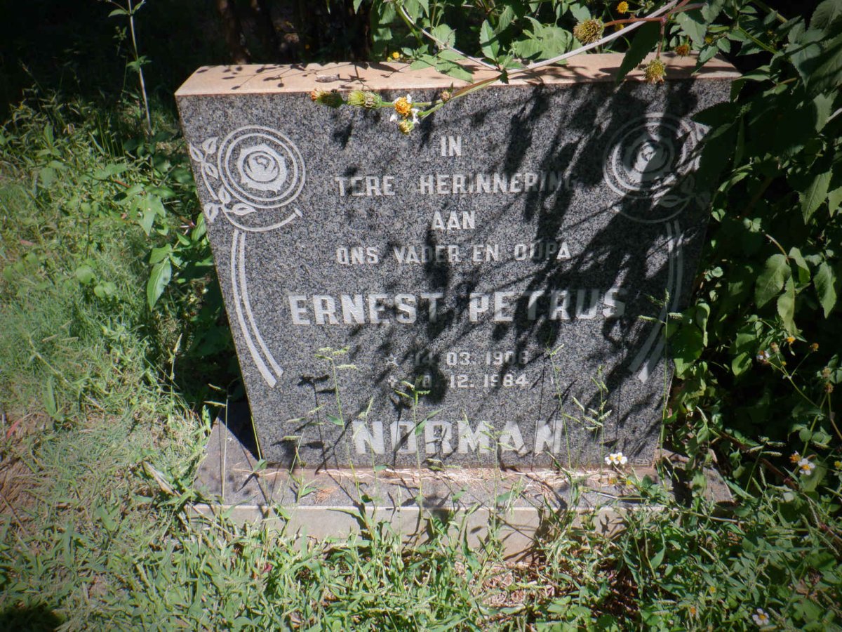 NORMAN Ernest Petrus 1908-1984