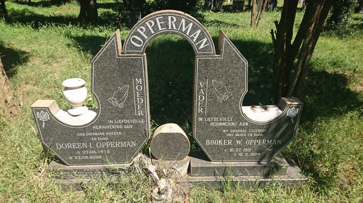 OPPERMAN Booker W. 1912-1984 &amp; Doreen I. 1912-2008