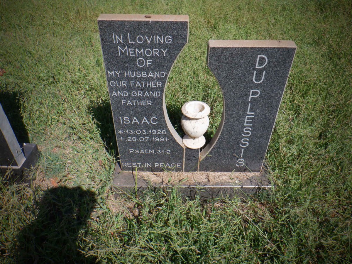 PLESSIS Isaac, du 1926-1991
