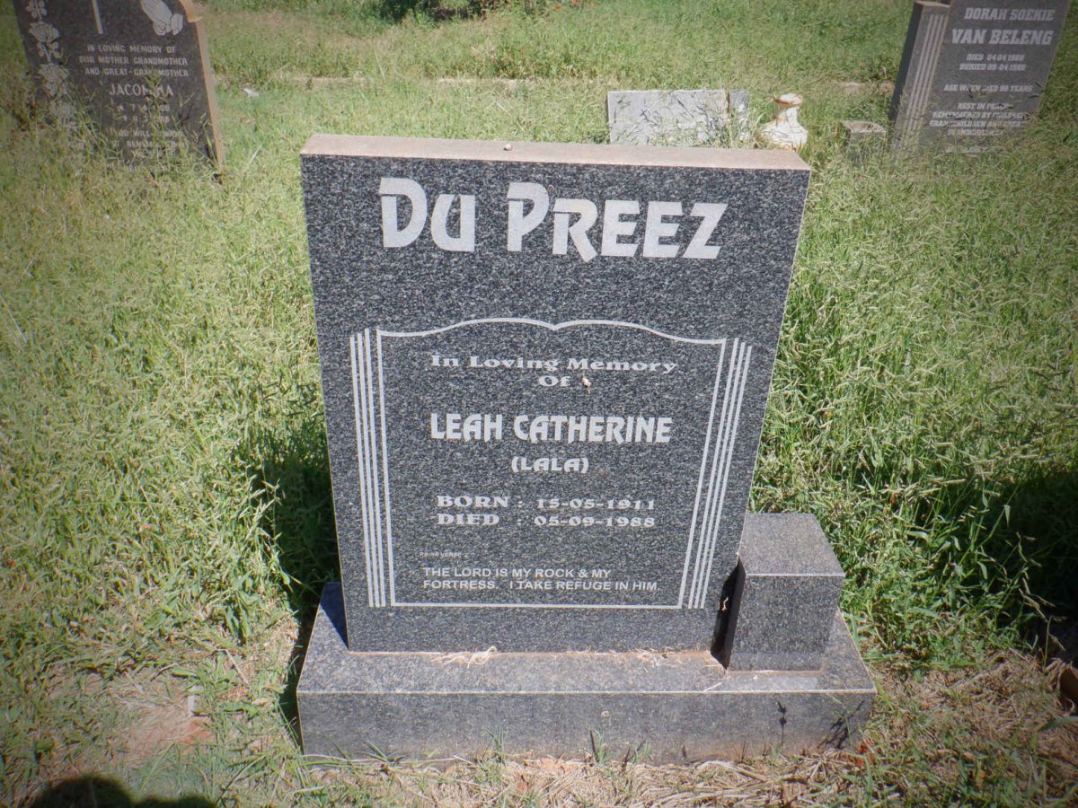PREEZ Leah Catherine, du 1911-1988