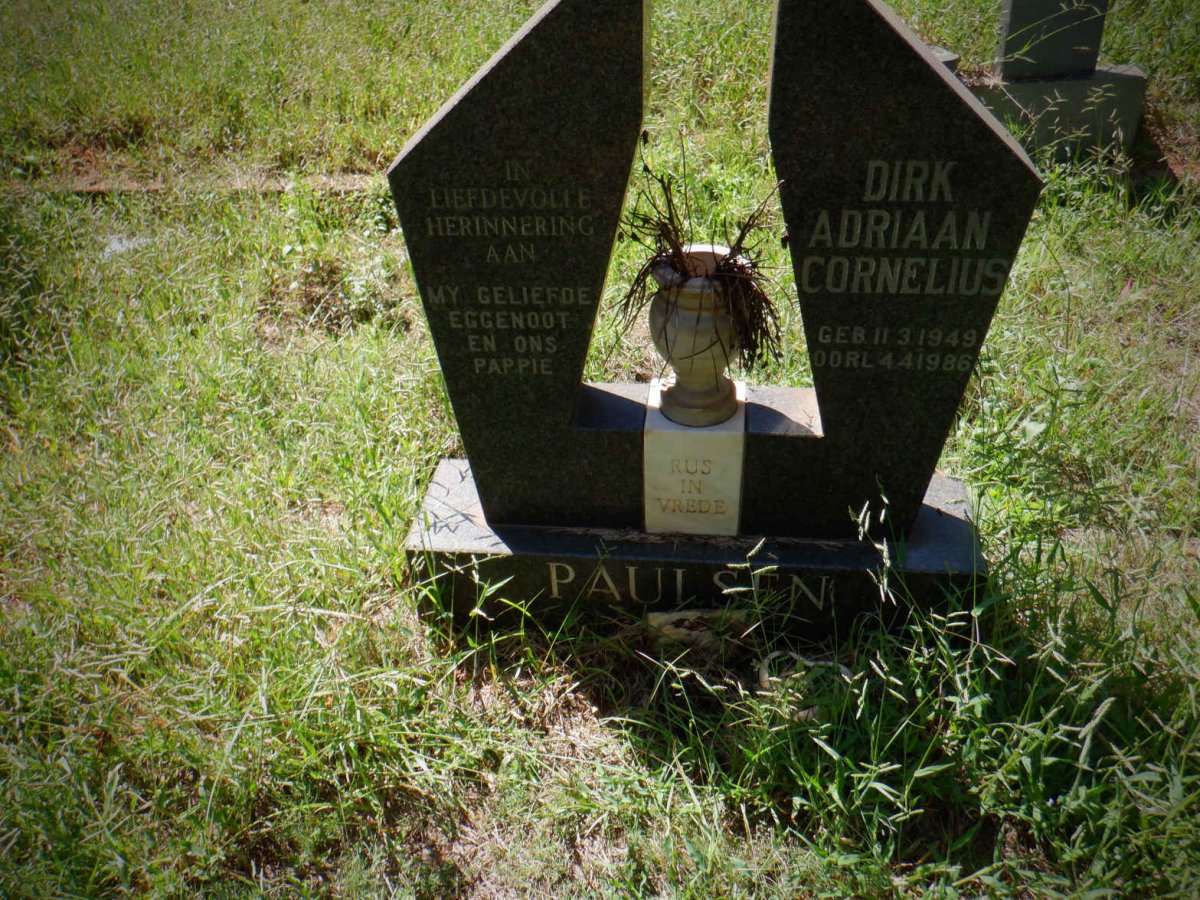PAULSEN Dirk Adriaan Cornelius 1949-1986