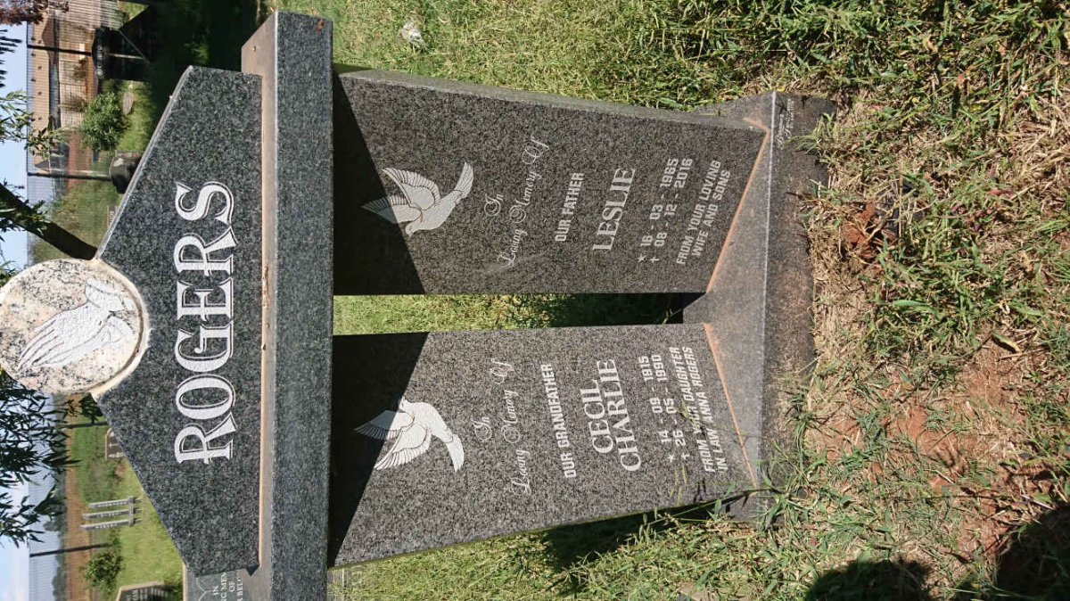 ROGERS Cecil Charlie 1915-1990 :: ROGERS Leslie 1965-2016