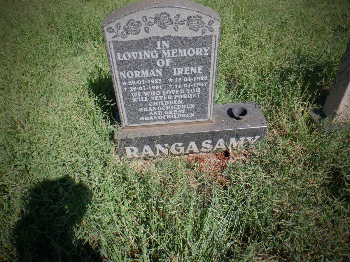 RANGASAMY Norman 1923-1991 &amp; Irene 1928-1997