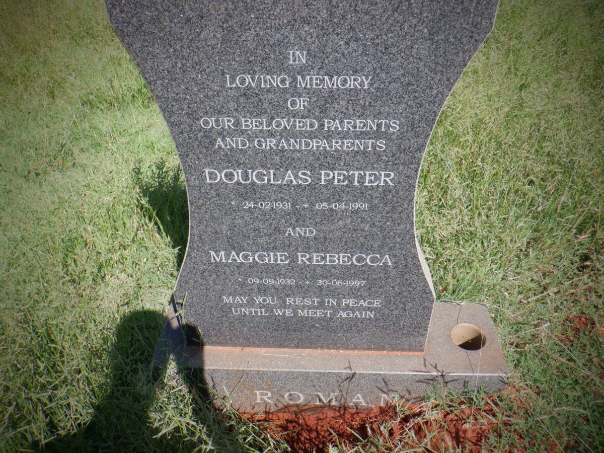 ROMAN Douglas Peter 1931-1991 &amp; Maggie Rebecca 1932-1997