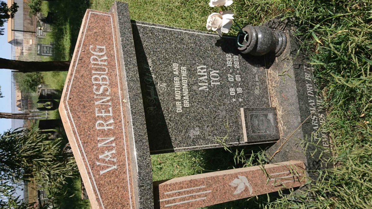 RENSBURG Mary Toy, van 1933-2010