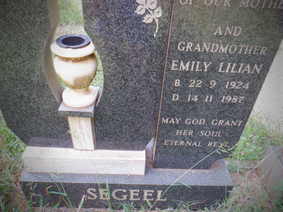 SEGEEL Emily Lilian 1924-1987