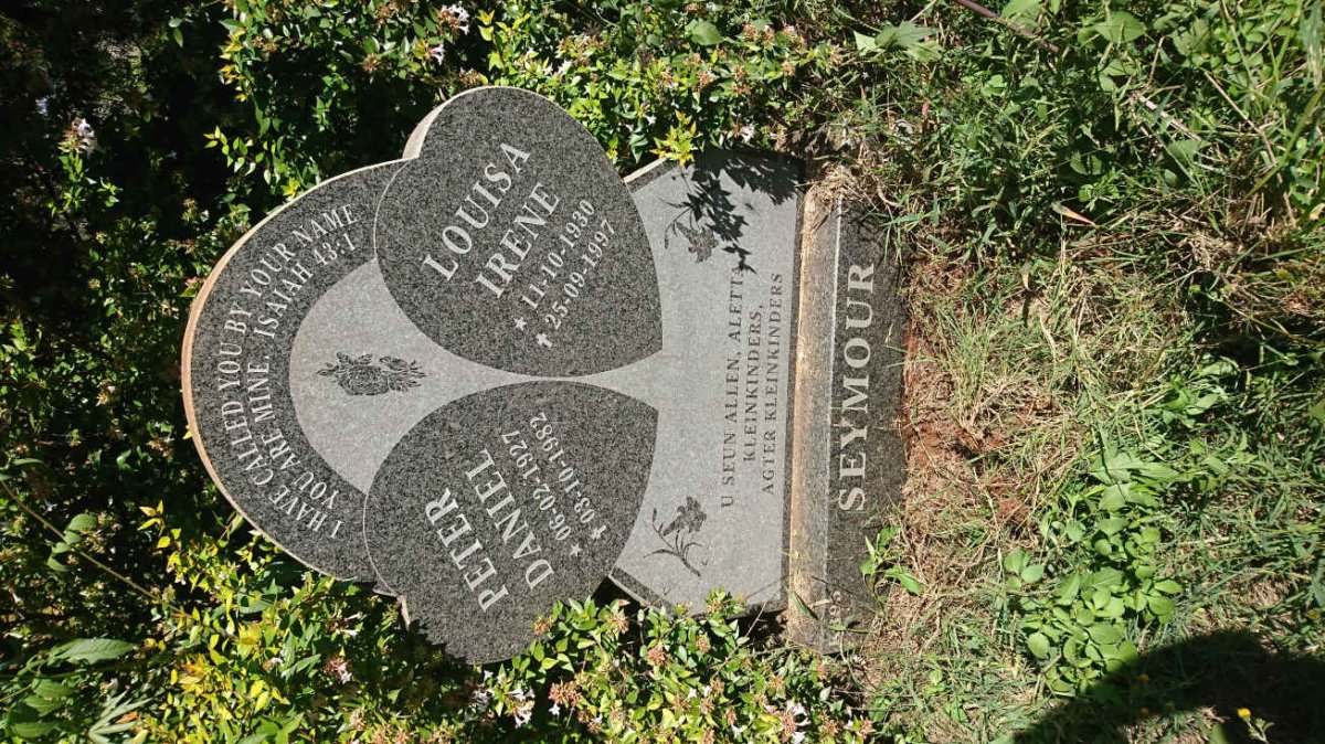 SEYMOUR Peter Daniel 1927-1982 &amp; Louisa Irene 1930-1997