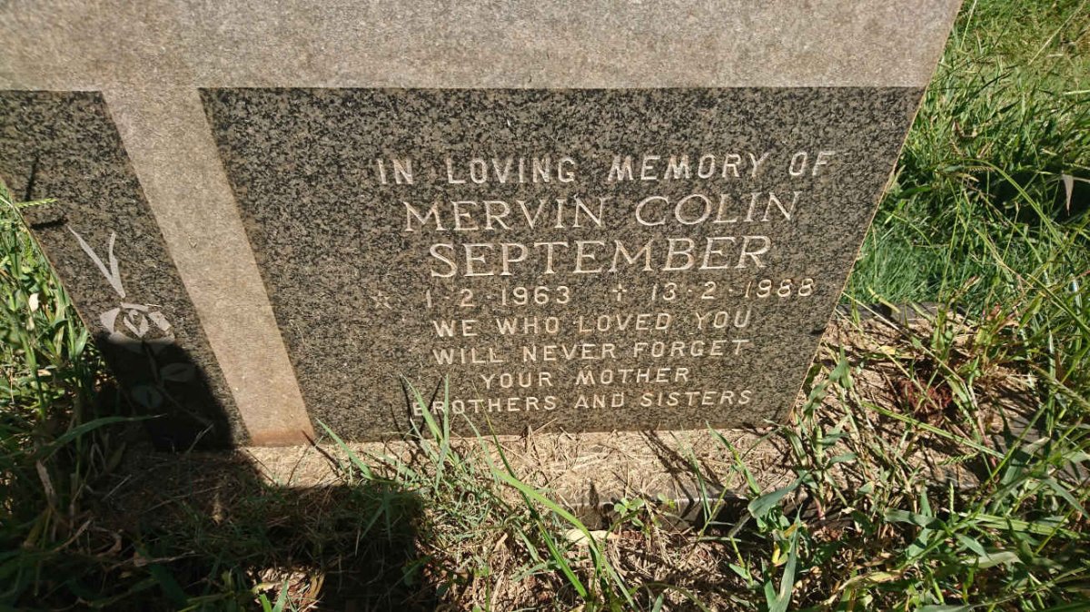 SEPTEMBER Mervin Colin 1963-1988