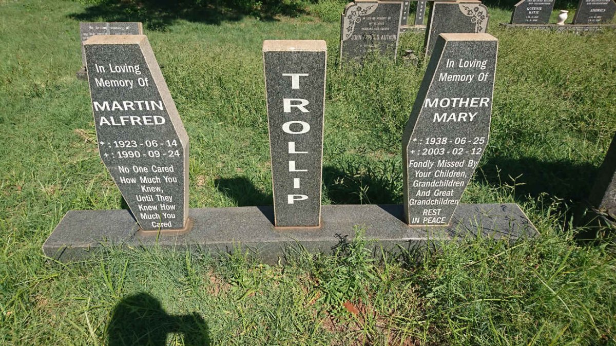 TROLLIP Martin Alfred 1923-1990 &amp; Mary 1938-2003