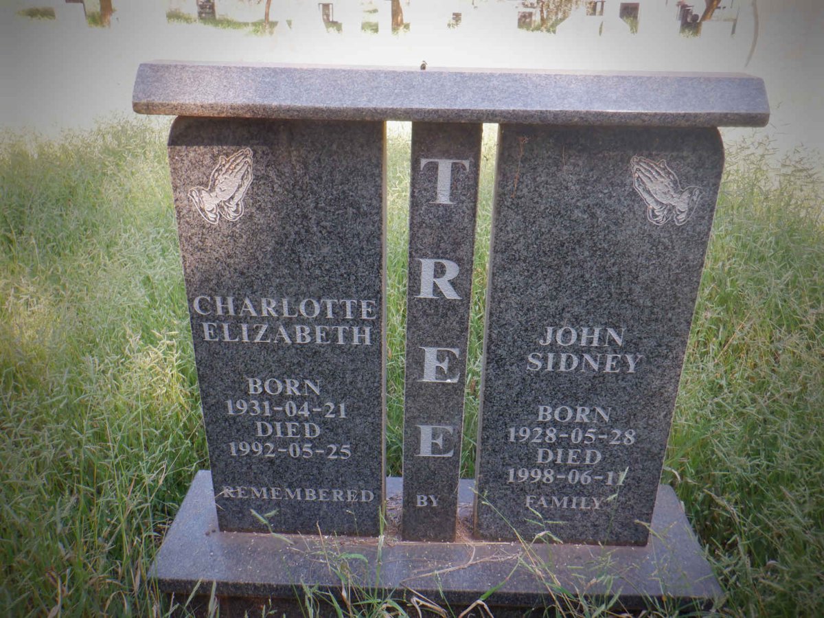 TREE John Sidney 1928-1998 &amp; Charlotte Elizabeth 1931-1992