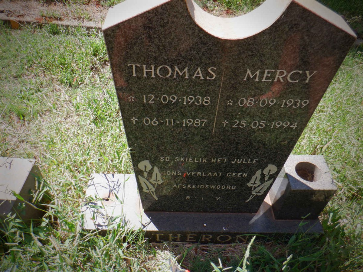 THERON Thomas 1938-1987 &amp; Mercy 1939-1994