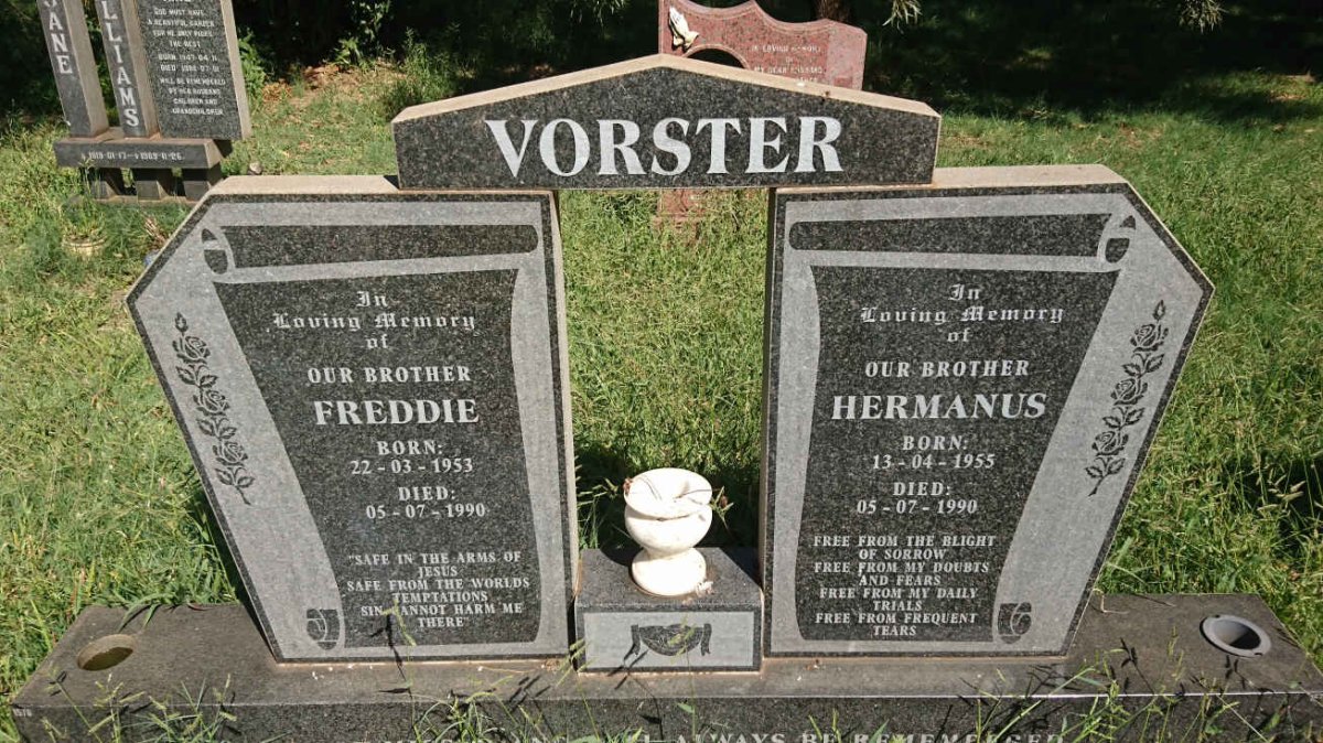 VORSTER Freddie 1953-1990 :: VORSTER Hermanus 1955-1990