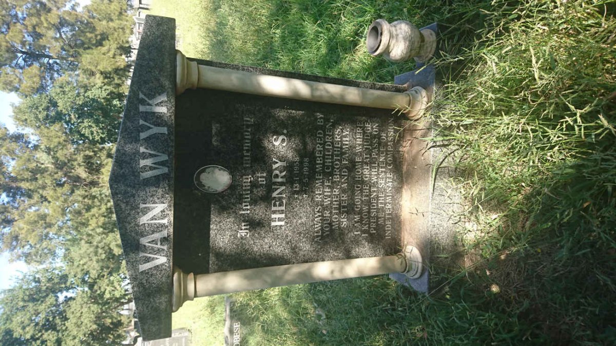 WYK Henry S., van 1958-1998