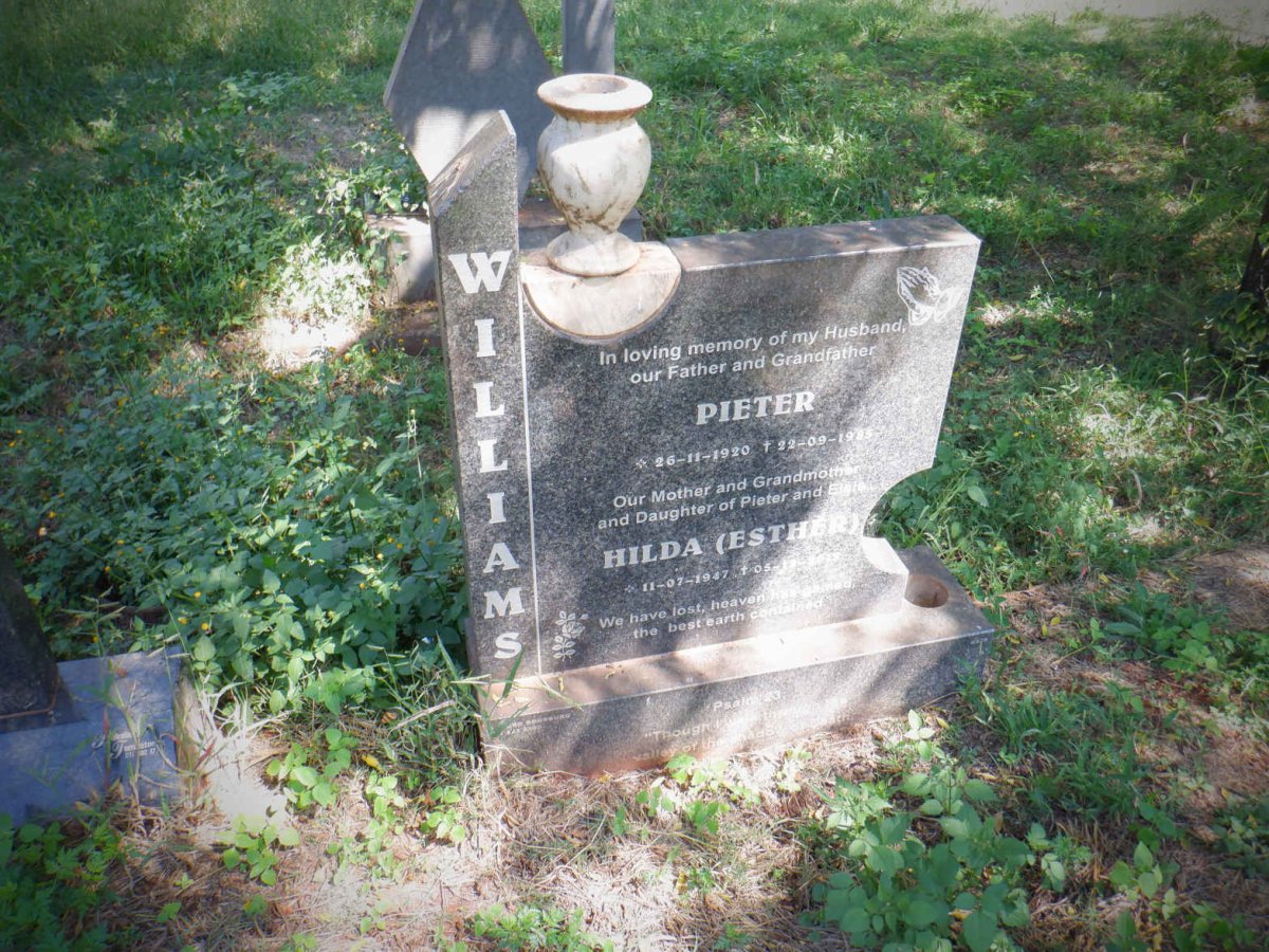 WILLIAMS Pieter 1920-1985 &amp; Hilda 1947-2012