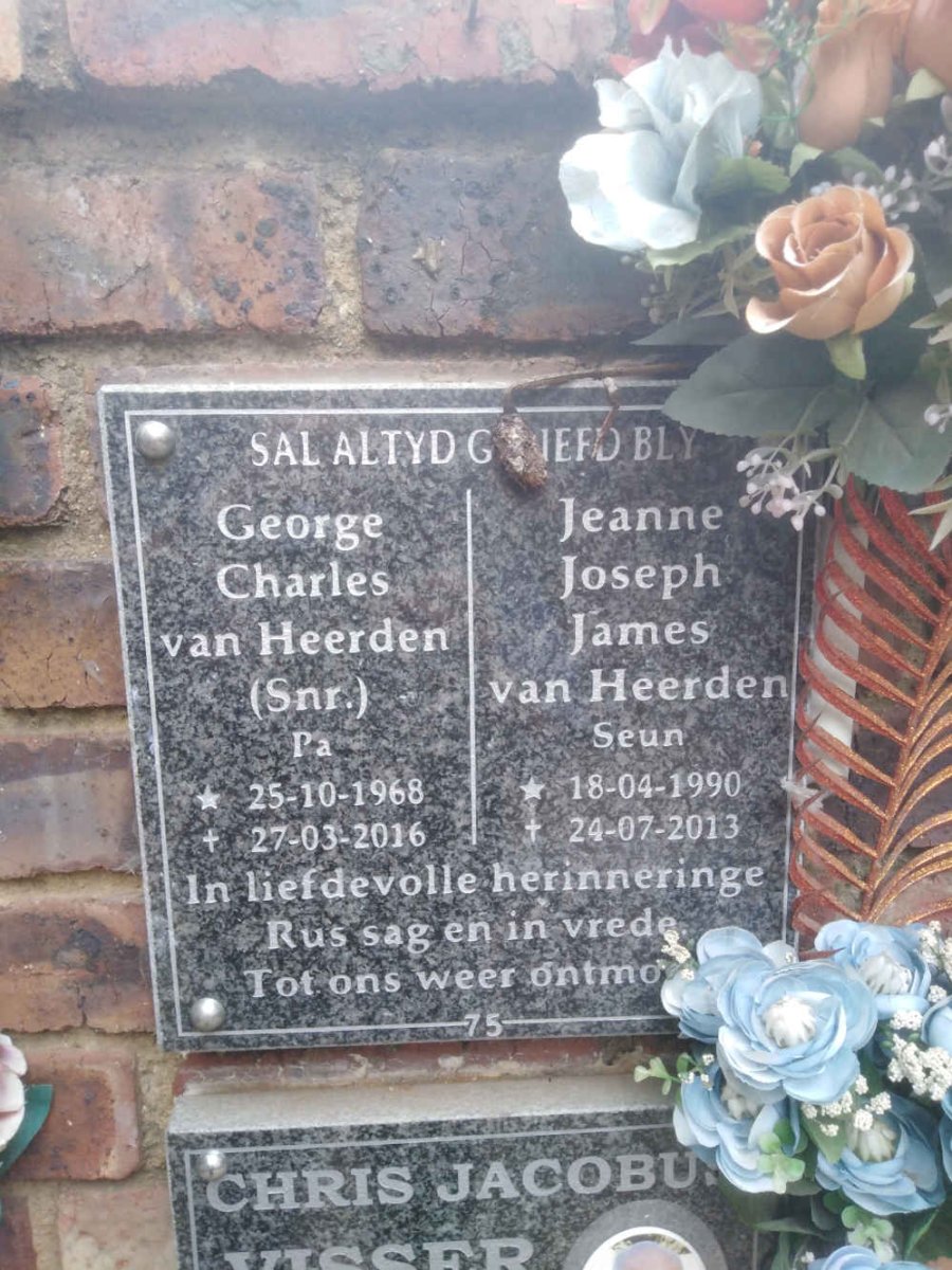 HEERDEN George Charles, van 1968-2016 :: Jeanne Joseph 1990-2013