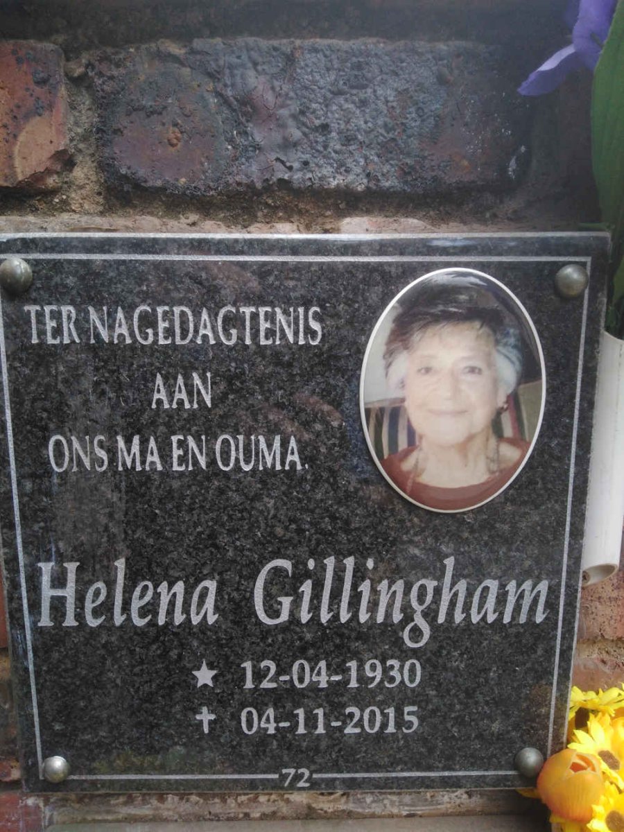 GILLINGHAM Helena 1930-2015