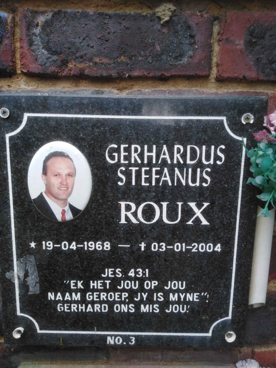ROUX Gerhardus Stefanus 1968-2004