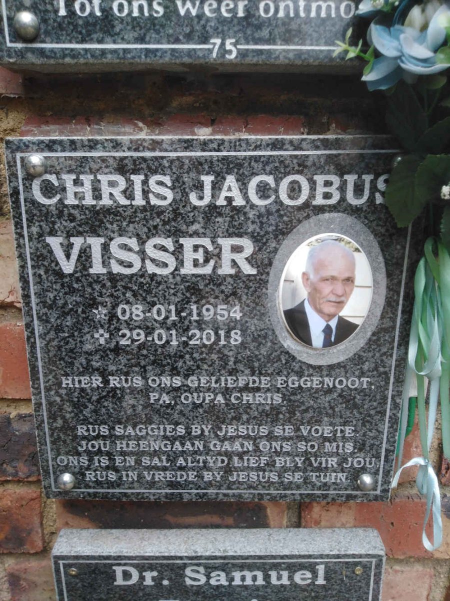 VISSER Chris Jacobus 1954-2018