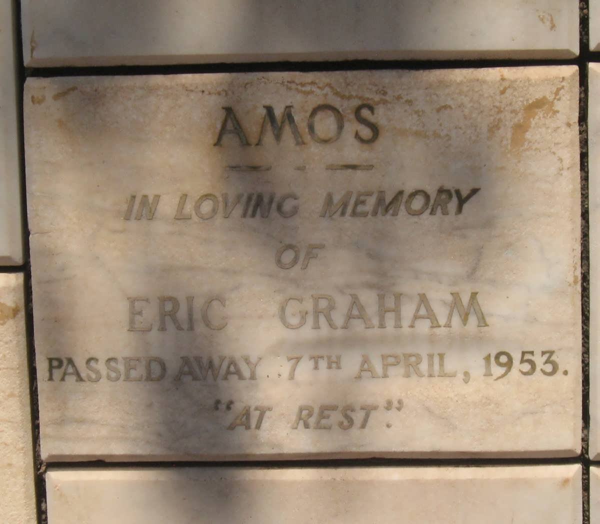 AMOS Eric Graham -1953