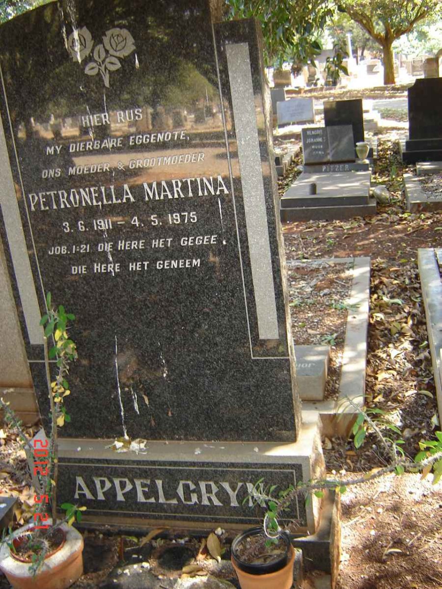APPELGRYN Petronella Martina 1911-1975
