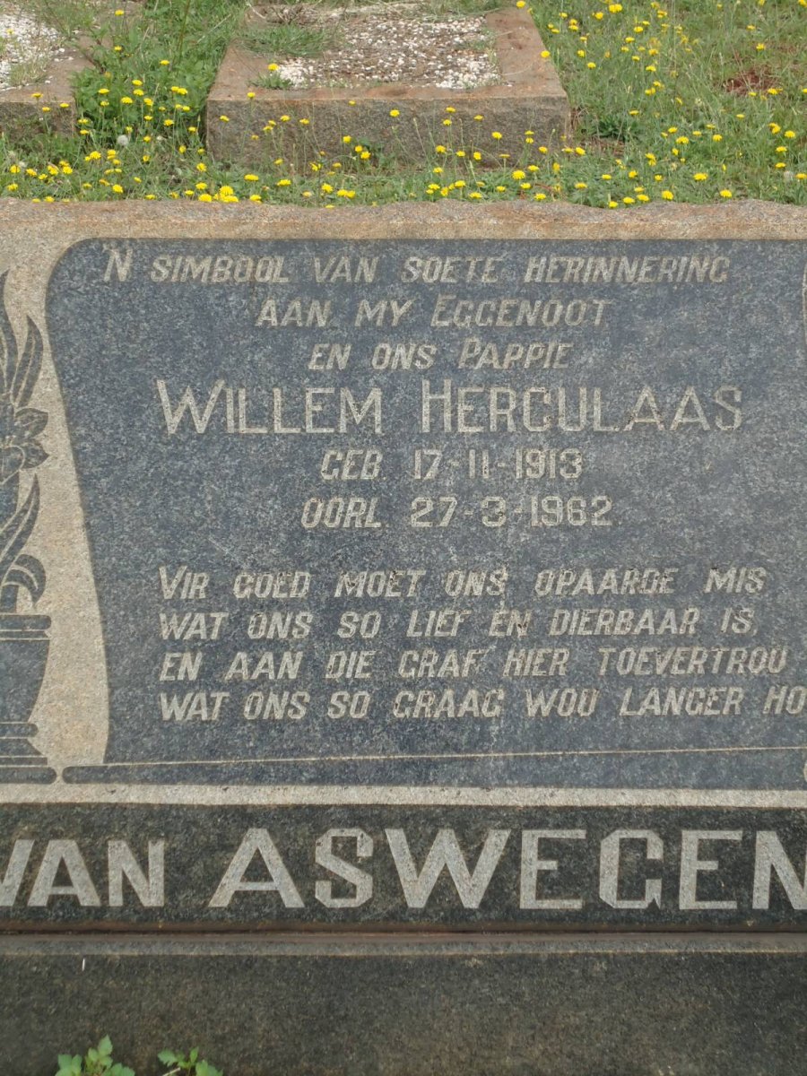 ASWEGEN Willem Herculaas, van 1913-1962