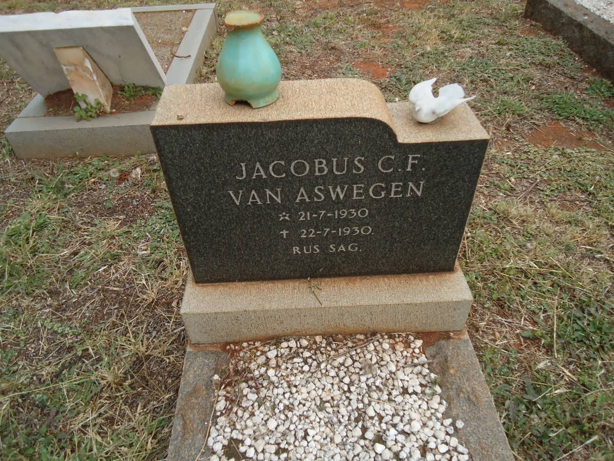ASWEGEN Jacobus C.F., van 1930-1930