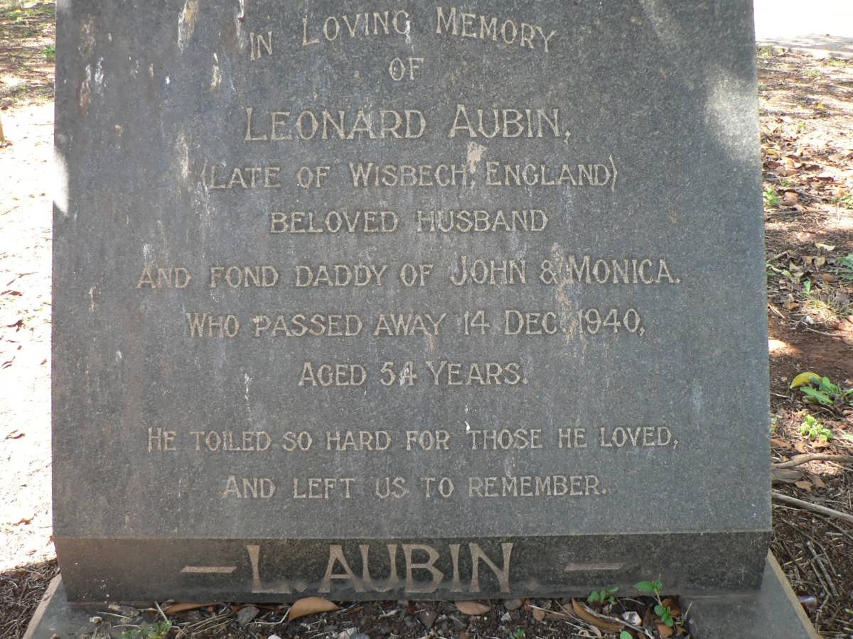 AUBIN Leonard -1940