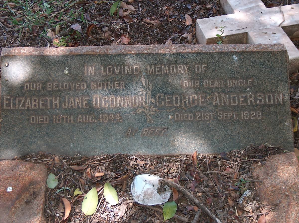 ANDERSON George -1928 :: O'CONNOR Elizabeth Jane -1944