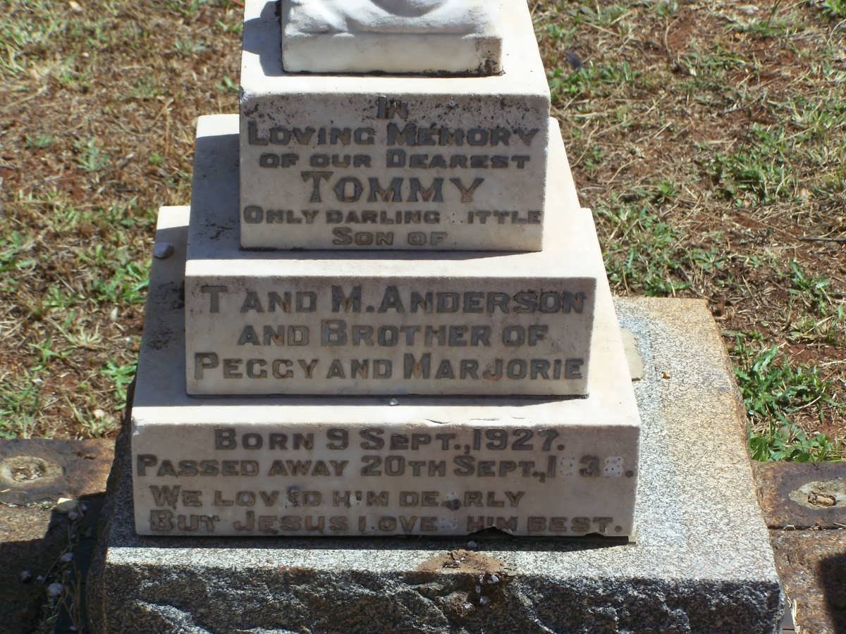ANDERSON Tommy 1927-1938