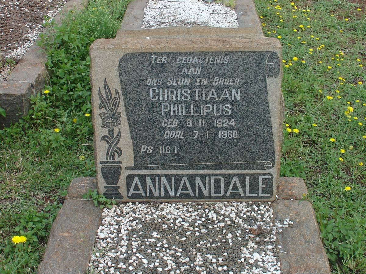 ANNANDALE Christiaan Phillipus 1924-1960