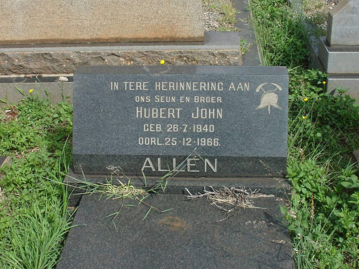 ALLEN Hubert John 1940-1966