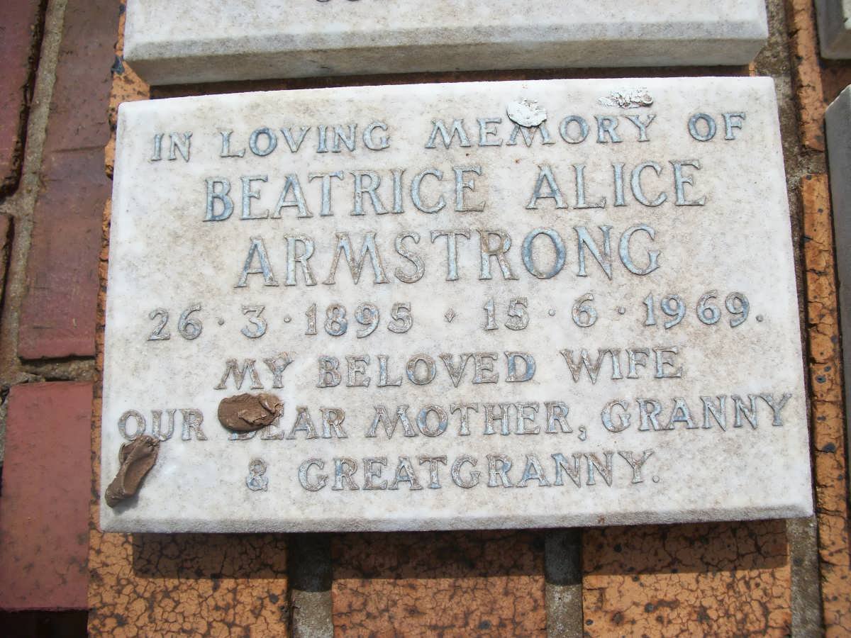 ARMSTRONG Beatrice Alice 1895-1969