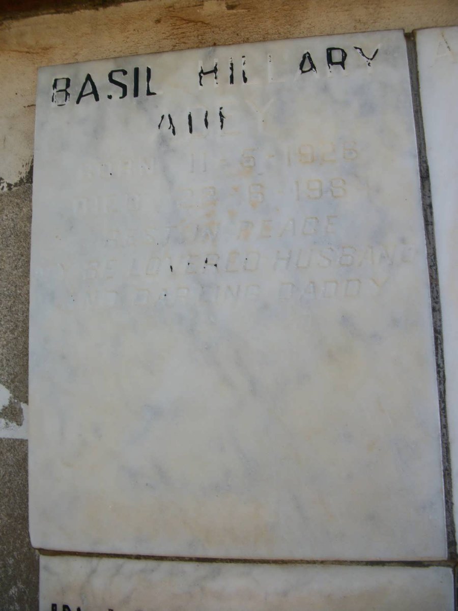 ADEY Basil Hillary 1926-1984