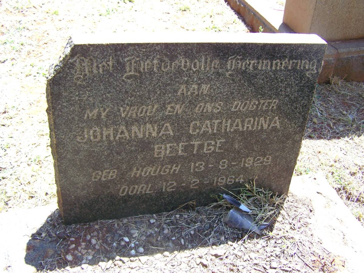 BEETGE Johanna Catharina 1929-1964