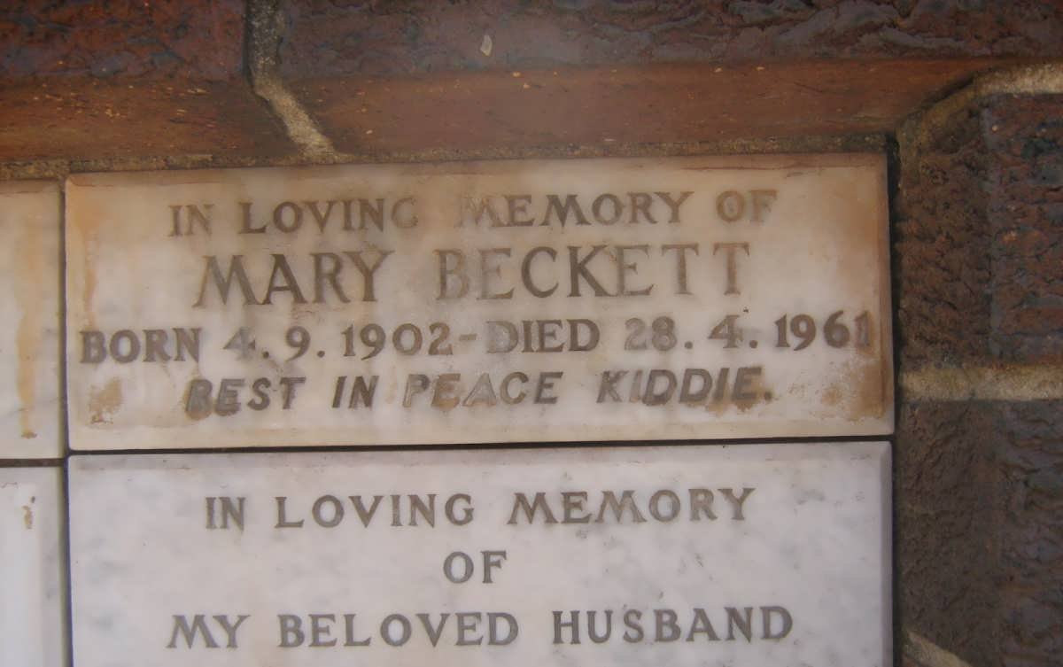 BECKETT Mary 1902-1961
