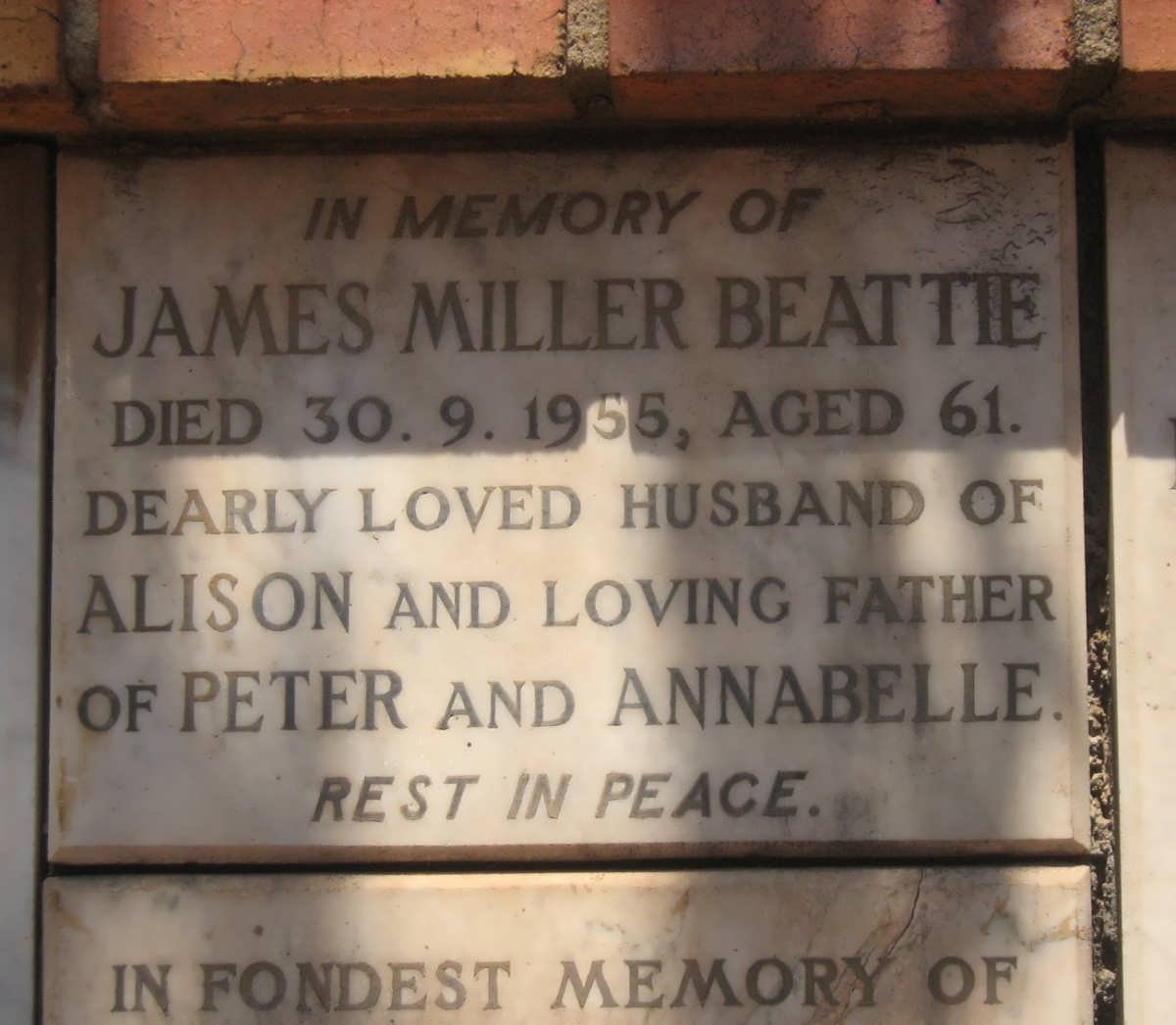 BEATTIE James Miller -1958