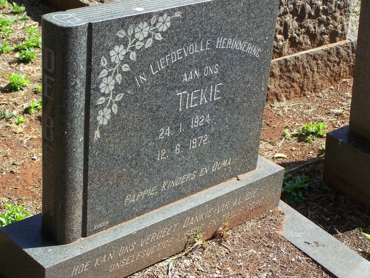 BEER Tiekie, de 1924-1972