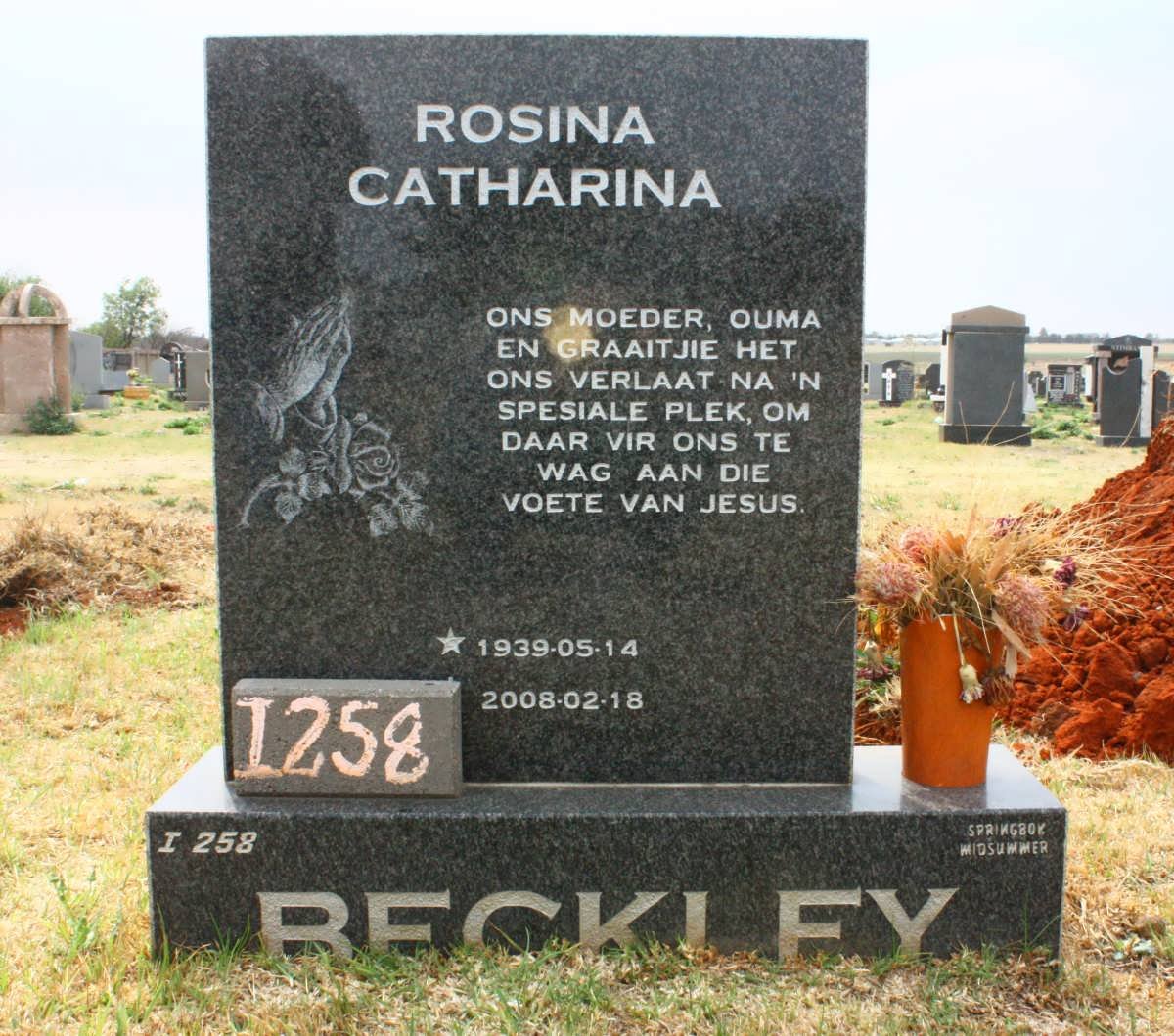 BECKLEY Rosina Catharina 1939-2008