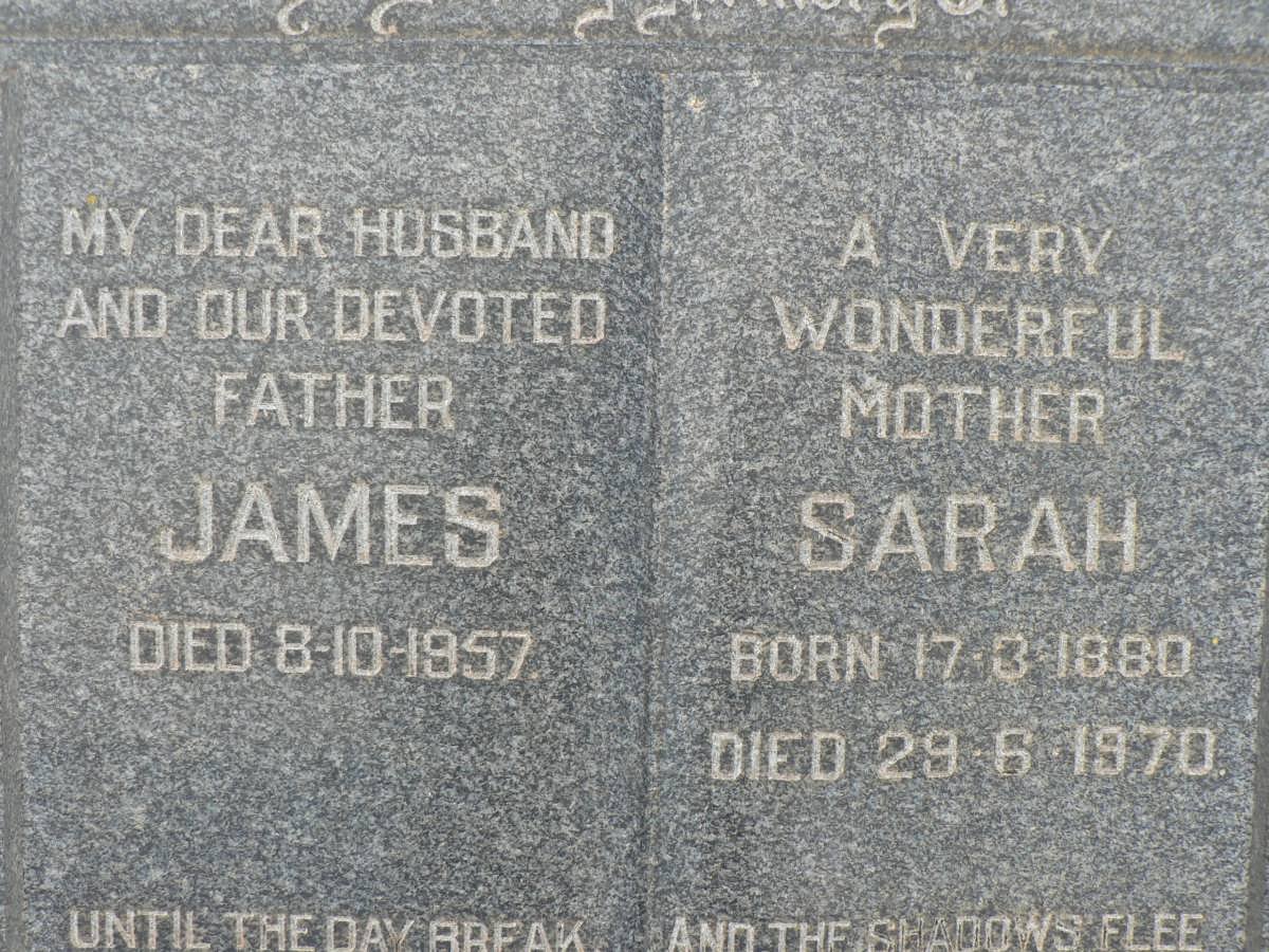 BEAVAN James -1957 &amp; Sarah 1880-1970
